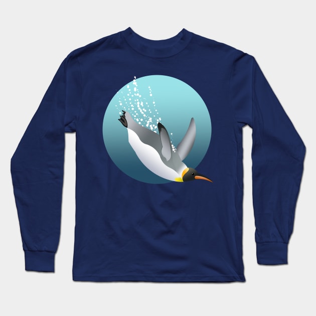 Emperor penguin Long Sleeve T-Shirt by Zolinstudio